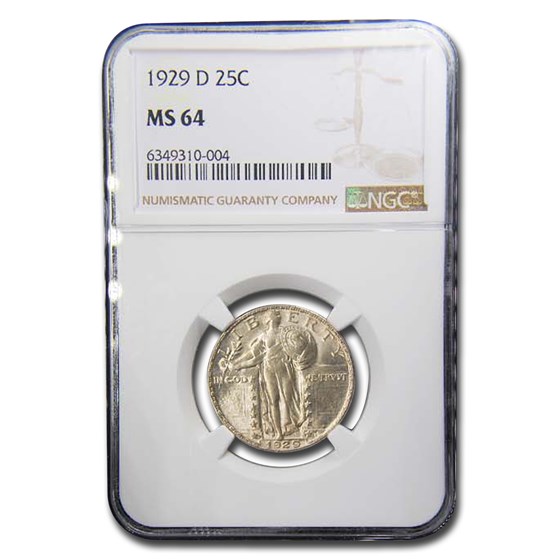 1929-D Standing Liberty Quarter MS-64 NGC 1929-D Standing Liberty Quarter MS-64 NGC